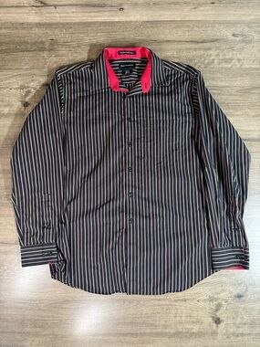 Paul Fredrick Men’s Slim Fit Long Sleeve Button Down Dress Shirt 16.5/35